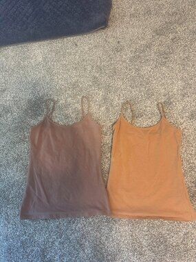2 brown amazon essentials camis